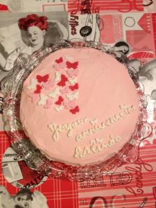 Gâteau à la fraise avec nappage au mascarpone